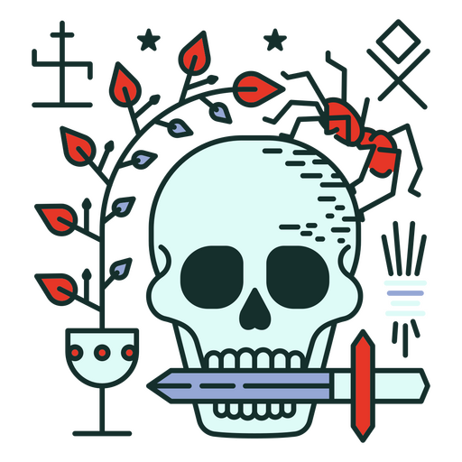 Diseño de calavera gótica Diseño PNG