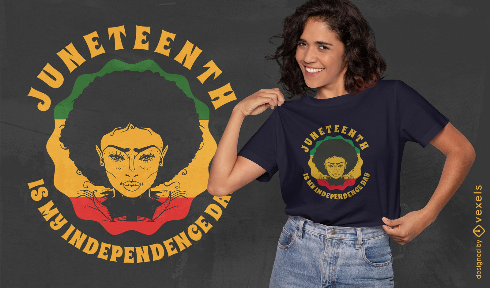 Juneteenth es mi diseño de camiseta del Día de la Independencia