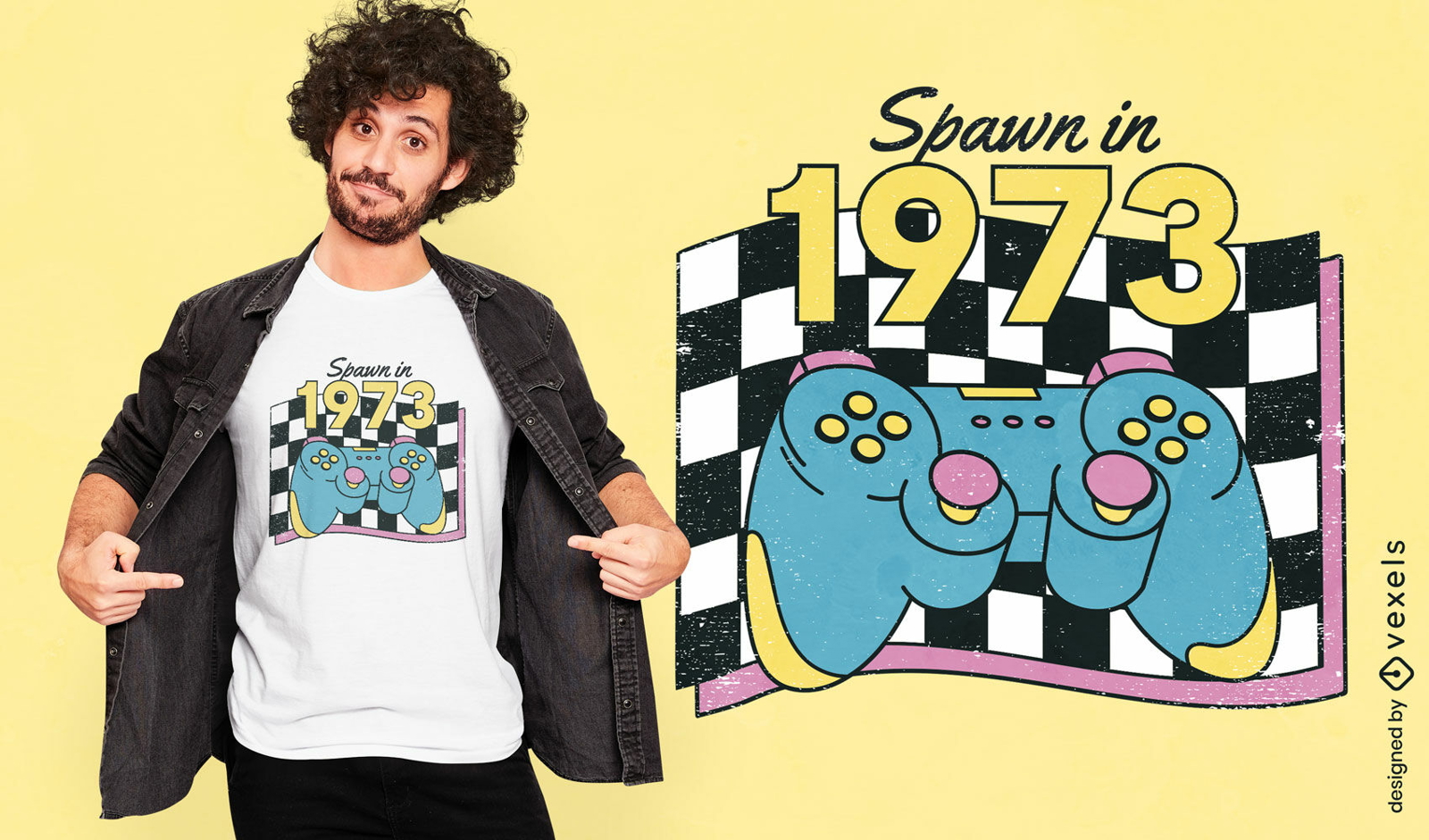 Design de camiseta com citação de controlador de videogame Spawn