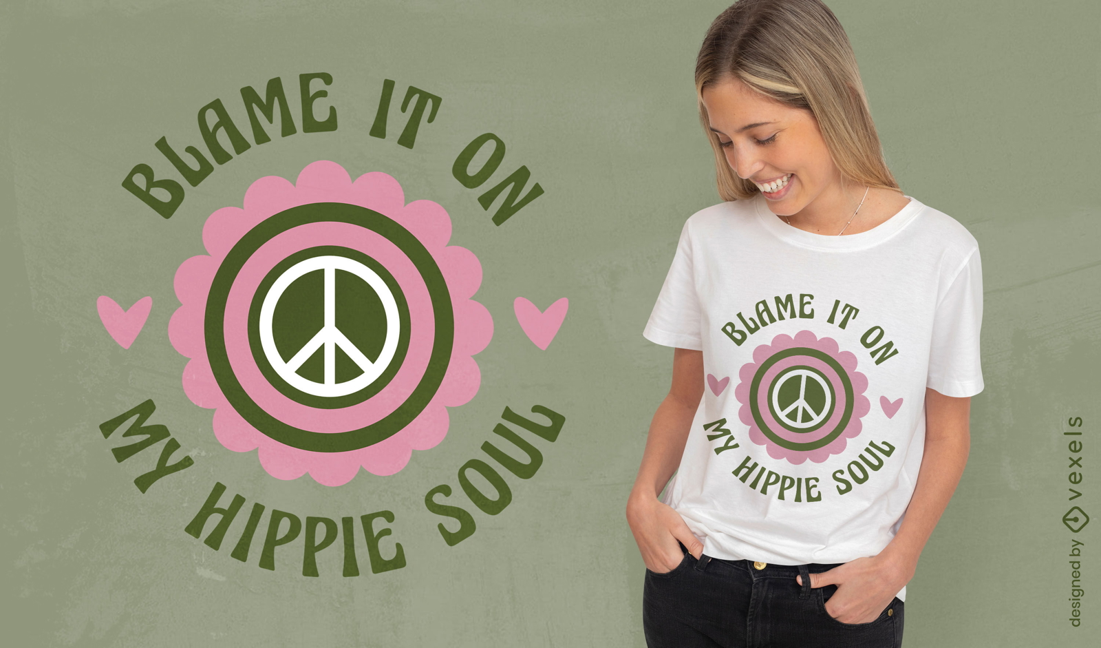 Culpa a mi diseño de camiseta con letras de alma hippie