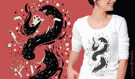 Magic wolf t-shirt design