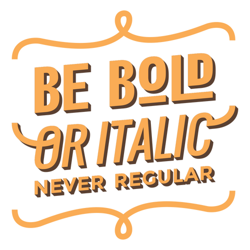 Never regular quote lettering