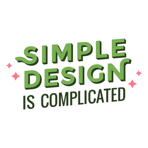 El diseño simple es una cita de letras complicada Diseño PNG