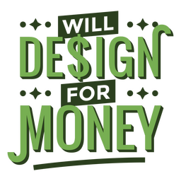 Design for money lettering quote Transparent PNG