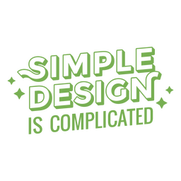 El diseño simple es una cita de trazo complicada Diseño PNG
