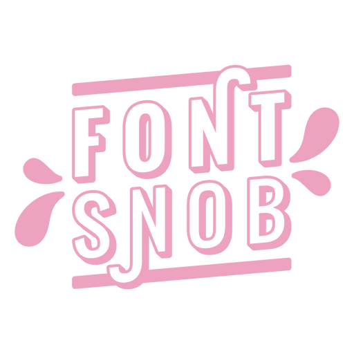Schriftart-Snob-Strich-Zitat PNG-Design