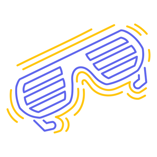 Blaue Partybrille PNG-Design
