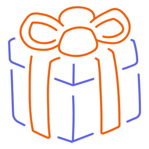 Große blaue Geschenkbox PNG-Design