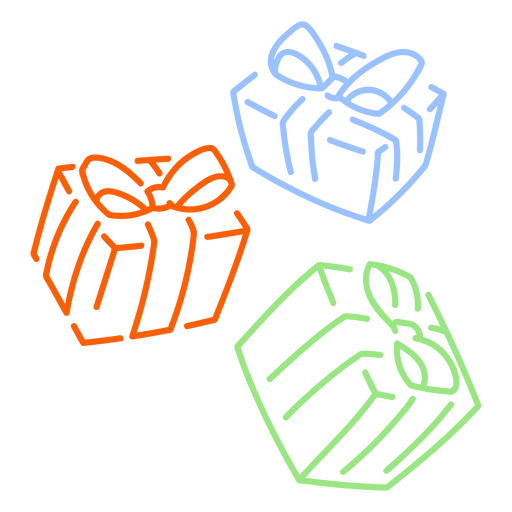 Gift with bow PNG Design