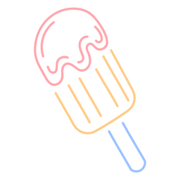 Geschmolzenes Eis am Stiel PNG-Design