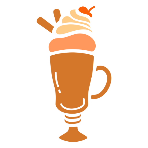 Copa de helado de café Diseño PNG