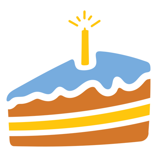 Pedir un deseo pedazo de pastel Diseño PNG