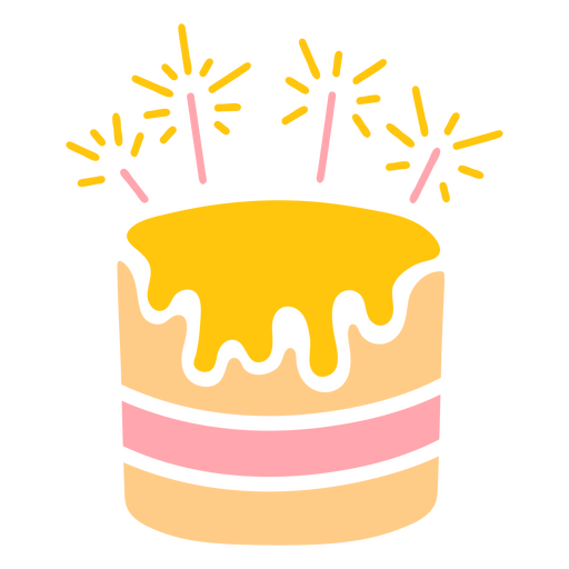 Bolo de aniversário com velas Desenho PNG