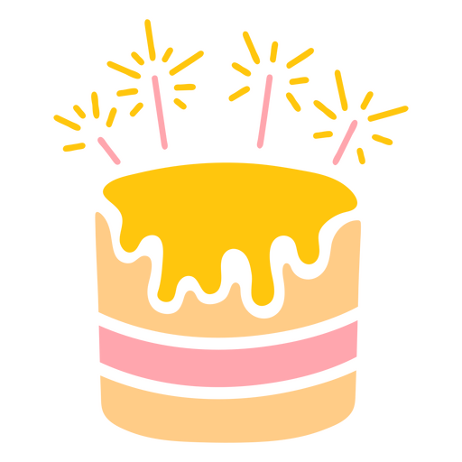 Geburtstagstorte mit Kerzen PNG-Design