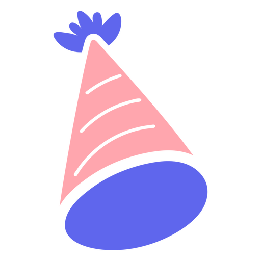 chapéu de aniversário rosa Desenho PNG