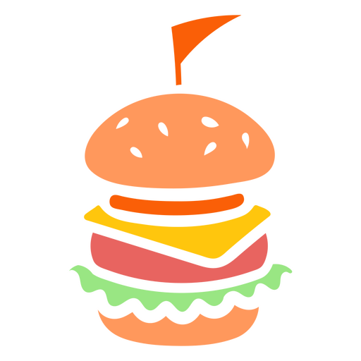 Burger birthday snack  PNG Design