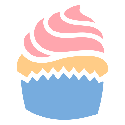 Design PNG E SVG De Cupcake De Aniversário Azul Kawaii Para Camisetas