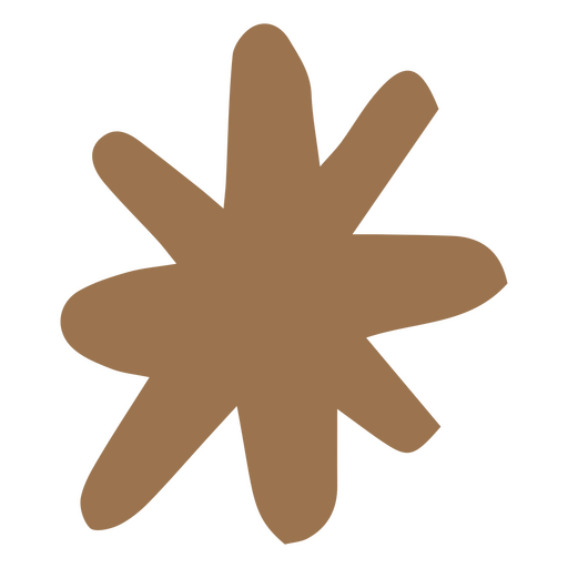 Brown little star PNG Design