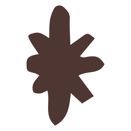 Brown star sign PNG Design