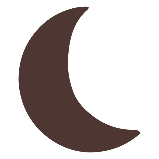 braune Mondsilhouette PNG-Design