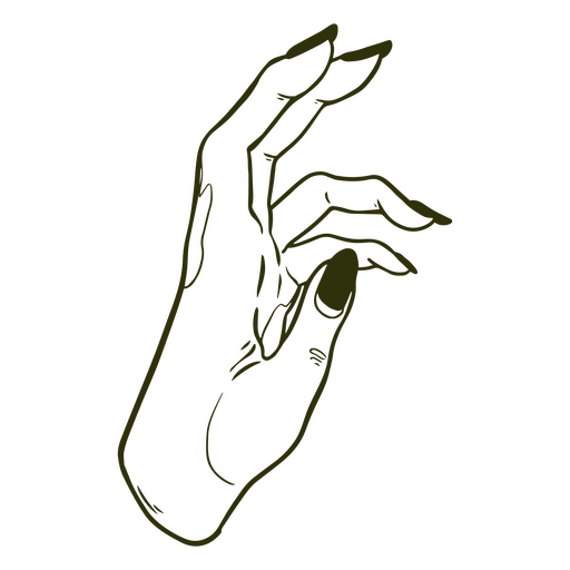 Hand filled stroke witchy PNG Design