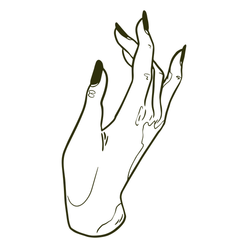 Hands filled stroke witchy PNG Design