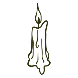 Kerze gefüllter Schlaganfall witchy PNG-Design