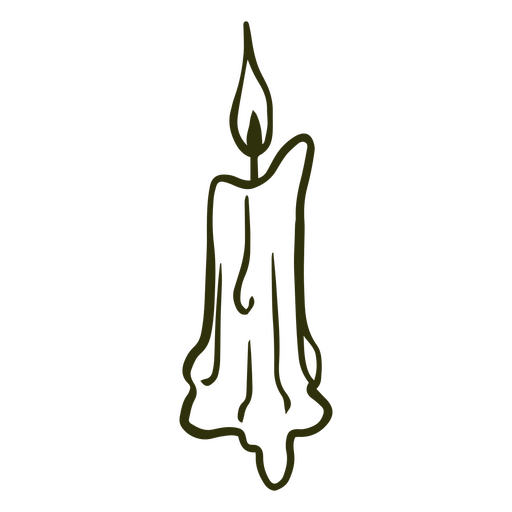 Traço cheio de velas witchy Desenho PNG