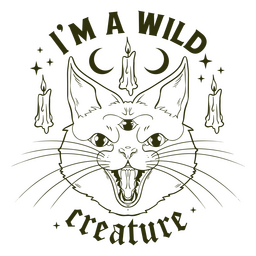 Trazo lleno de cita de criatura salvaje Diseño PNG