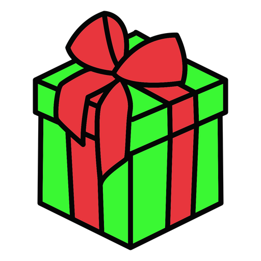 caja de regalo de navidad isométrica Diseño PNG