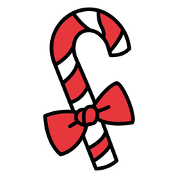 Color Stroke Christmas Candy Cane PNG & SVG Design For T-Shirts