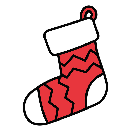 Farbstrich roter Weihnachtsstiefel PNG-Design