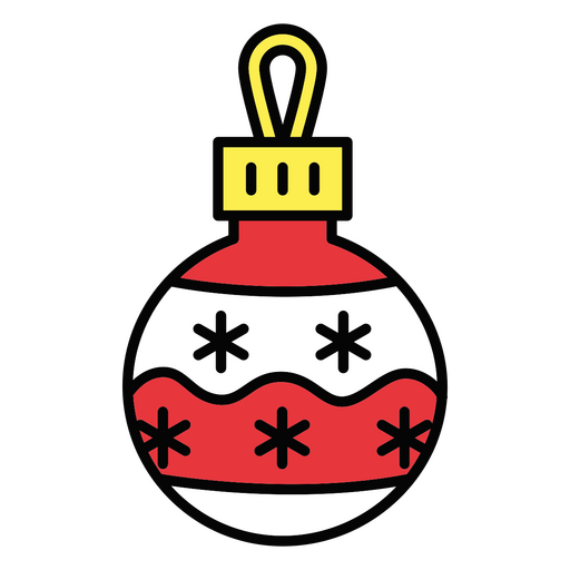 bola de árvore de natal de traço de cor Desenho PNG