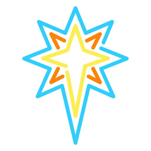 Cut out brilliant star PNG Design