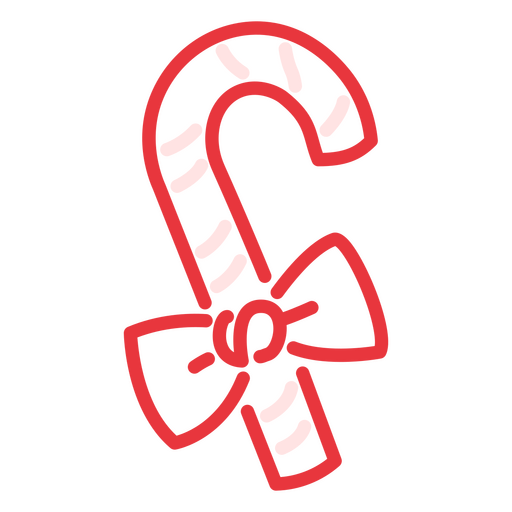 stroke red candy cane PNG Design