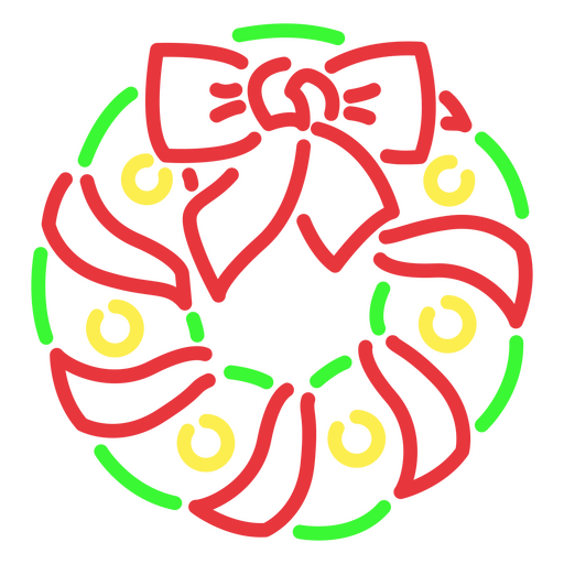 símbolo de guirlanda de natal de acidente vascular cerebral Desenho PNG