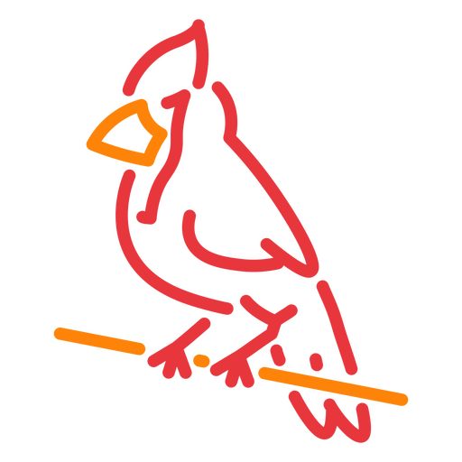Dibujo cardenal norteño Diseño PNG