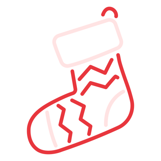 stroke snow christmas boot PNG Design