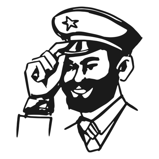 saudação do capitão Desenho PNG