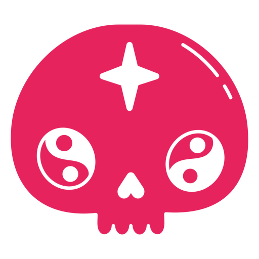 Pink love skull  PNG Design