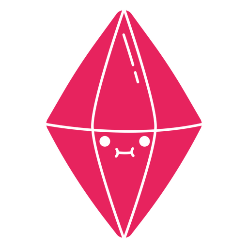 Pink diamond character PNG Design