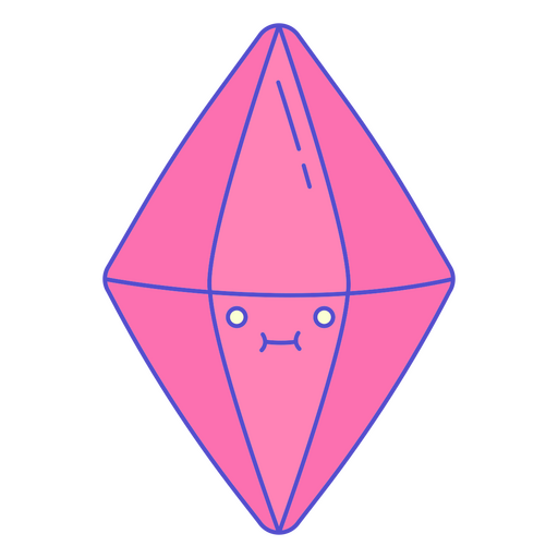 Pink diamond face PNG Design