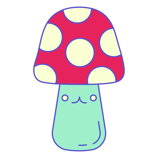 Red mushroom creature PNG Design