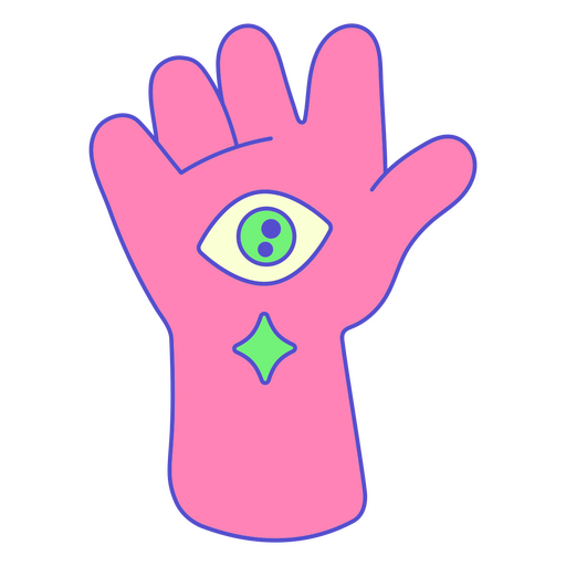 Magical greeting hand PNG Design