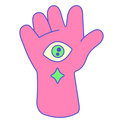 Magische Grußhand PNG-Design