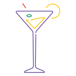 Fancy martini PNG Design