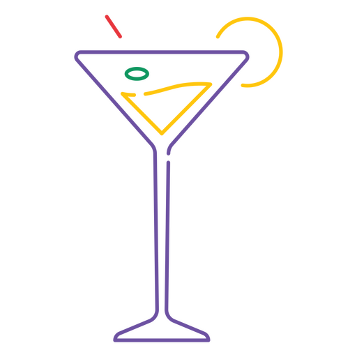 Fancy martini PNG Design
