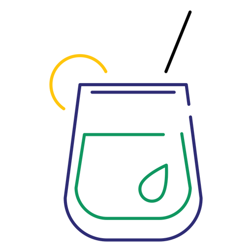 Zitronen-Cocktailbecher PNG-Design