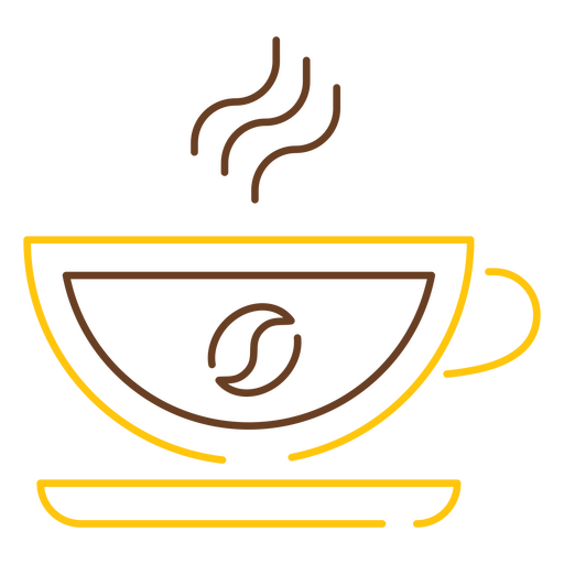 Yellow coffee cup PNG Design