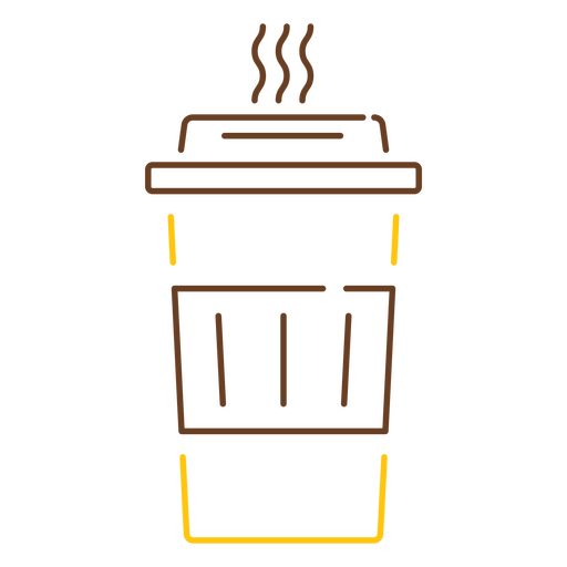 Hot coffee shop cup PNG Design